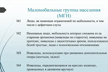 Маломобильные группы населения Маломобильные группы населения